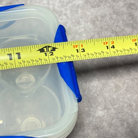 Hefty Clear & Blue Plastic 12-Egg Storage Container With Locking Lid BPA Free - Picture 15 of 16